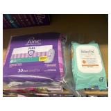 poise 30ct pads, & intiment parts wipes 30ct