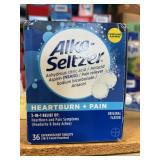 alka seltzer heartburn & pain 36ct exp11/28