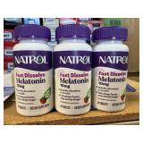 3 pks NATROL fast dissolve melatonin 10mg 60ct@