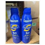 2 bottles coppertone sport spf 50 exp 5/26