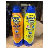 2 bottles banana boat 1 kids, 1 sport spf 100
