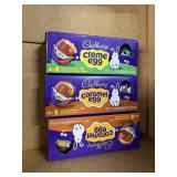 3 pks, caramel and cream eggs 4egg pk 4.8oz@