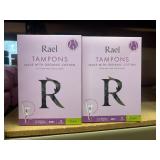 2 boxes RAEL tampons super  size 16ct@