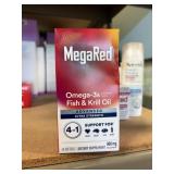 mega red omega 3 fish & krill oil 40 softgels 900m