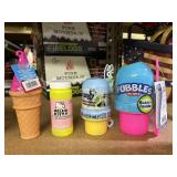 4 bottles bubbles 2 no spill , ice cream & yellow