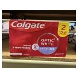 2 colgate optic white toothpaste 3.2oz@exp 7/27