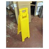 plastic A FRAME sign, 9' x 38' tall