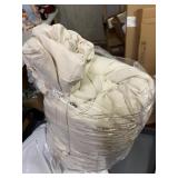 off white king comforter and 2 pillow cases