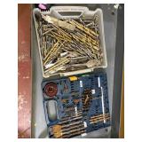 large lot of drill bits and spade bits