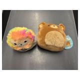 2 squishmallows 5'@ lion no tag, GRETA the bear