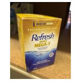 60 vials refresh optive mega 3 lubricating eyedrop