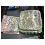 6 pks napkins16ct@, 4pks paper plates 8ct@
