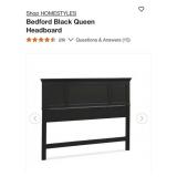 black queen wood headboard, 64' x 52'