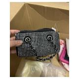 fancy studded ladies handbag with chain shoulder