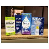 4 bottles eyedrops various brands, exp 2026 to 27