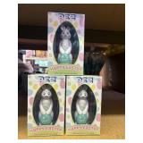 3 PEZ easter bunny with green egg , with candy