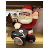 rock in roll santa claus, animated DJ santa