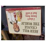 metal sign SLOSH BEER 16' x 12,5'