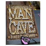 metal sign MAN CAVE 12.5' X 16:'