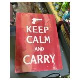 metal sign KEEP CALM AND CARRY 12' x17'