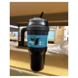 40oz black tumbler with handle & lid straw is bent
