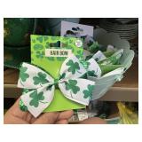 15 st patricks day clip on  hair bows