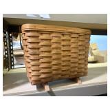 1994 Longaberger Footed Magazine Basket *damage*