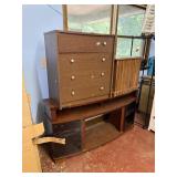 T.V. stand, 4 drawer small dresser, end table
