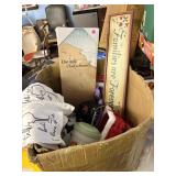 kitchen towels, hot pads, family sign, footprints