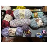 7 Skeins of Yarn - variety of colors and sizes