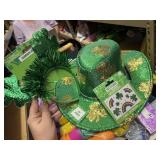 cowboy hat,4 headband, face stickers st patricks