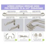 brushed nickel curtain rod 72' to 144' with