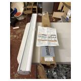 42 w x 72' long double layered white roller blind