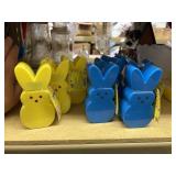 PEEPS bubble bunnies, yellow, blue
