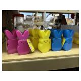 PEEPS bubble bunnies, yellow, blue,pink