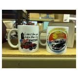 2 mugs, HOME TOWN, volkswagon van