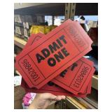 ADMIT ONE ticket metal sign red 13' x 13'