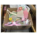 5 easter felt baskets with grass