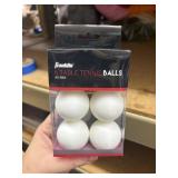 6 table tennis (ping pong) balls white