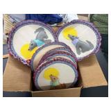 8 handmade wolf howl at moon, wall decor