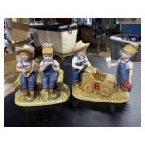 2 Denim Day Figures Soap Box Derby & Harmonica
