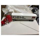 GEHL tractor trainer coin bank with key made by
