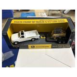 JOHN DEERE BY ERTL dealer pickup w/trailer