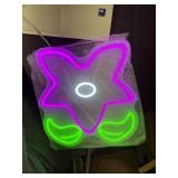LED NEON 12'x13' FLOWER purple with green leaves