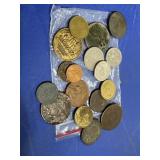 bag of foreign coin, canadian and others,