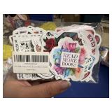 100 reading stickers, some are naughty