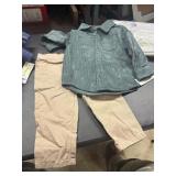 12 months boys cordaroy LS shirt with pants set