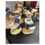 2 Denim Days Figures Collecting chicken eggs