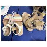 2pr girls size 11 sandals dusty from storage