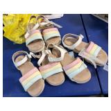3pr girls size 12 sandals dusty from storage